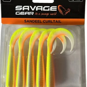 Savage Gear LB Sandeel Curltail 10cm Lemon Back 5 Adet Suni Yem