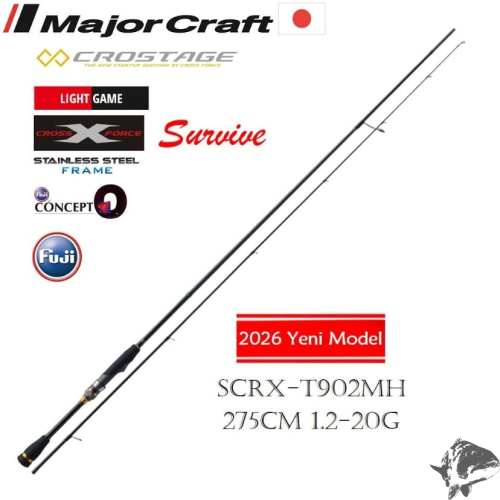 MC Crostage Survive New SCRX-T902MH LRF +Microjig Kamış Tubular 275cm 1.2-20g