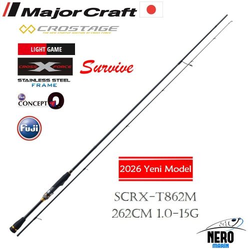 MC Crostage Survive New SCRX-T862M LRF + Microjig Kamış Tubular 262cm 1.0-15g