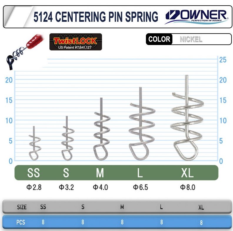 Owner 5124 Centering Pin Spring White Silikon Sabitleme Yayı Small - Görsel 3