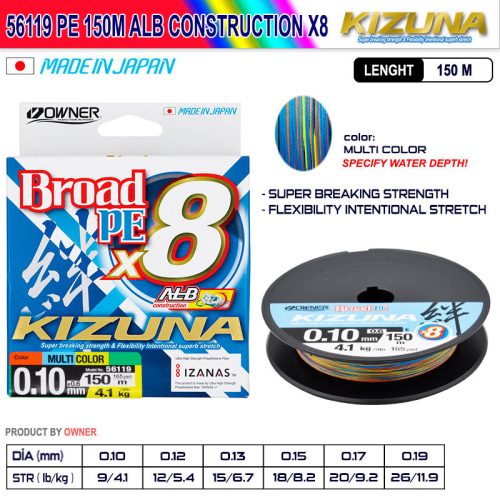 Kizuna Pe 150m Alb Construction x8 Multi Color