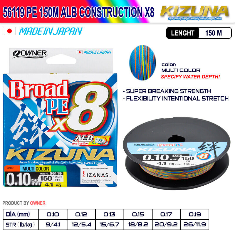 Kizuna Pe 150m Alb Construction x8 Multi Color